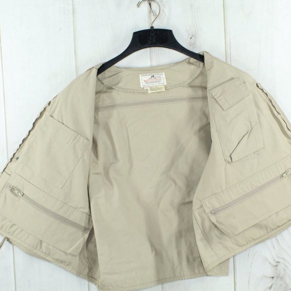 Woodfield Brown Lightweight Zipper Pockets Fishing Sleeveless Vest Size XL - Picture 5 of 9